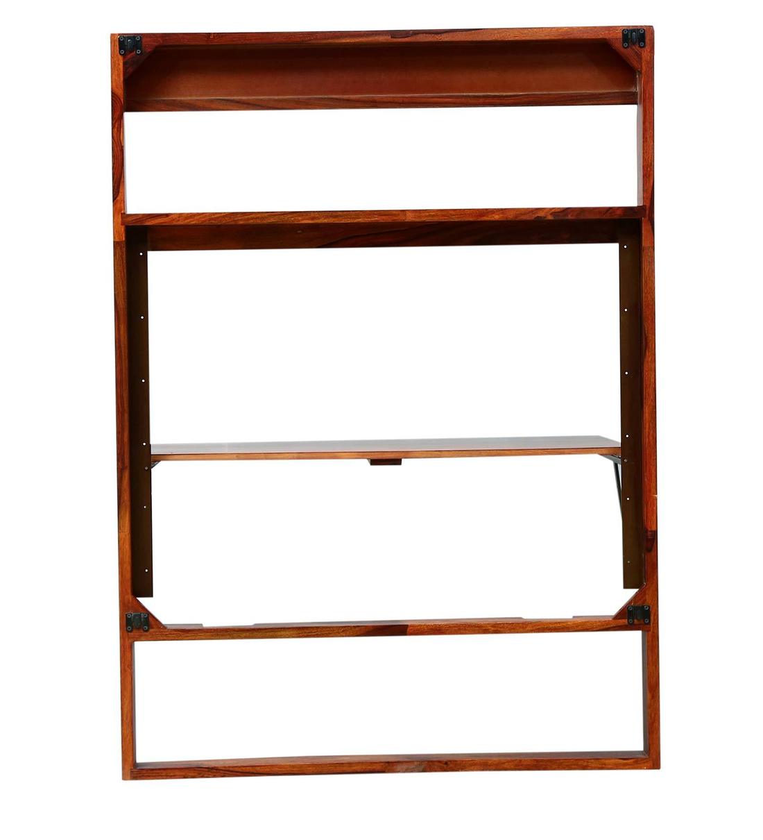 Buy Siramika Solid Wood Wall Mounted Foldable 4 Seater Dining Table In