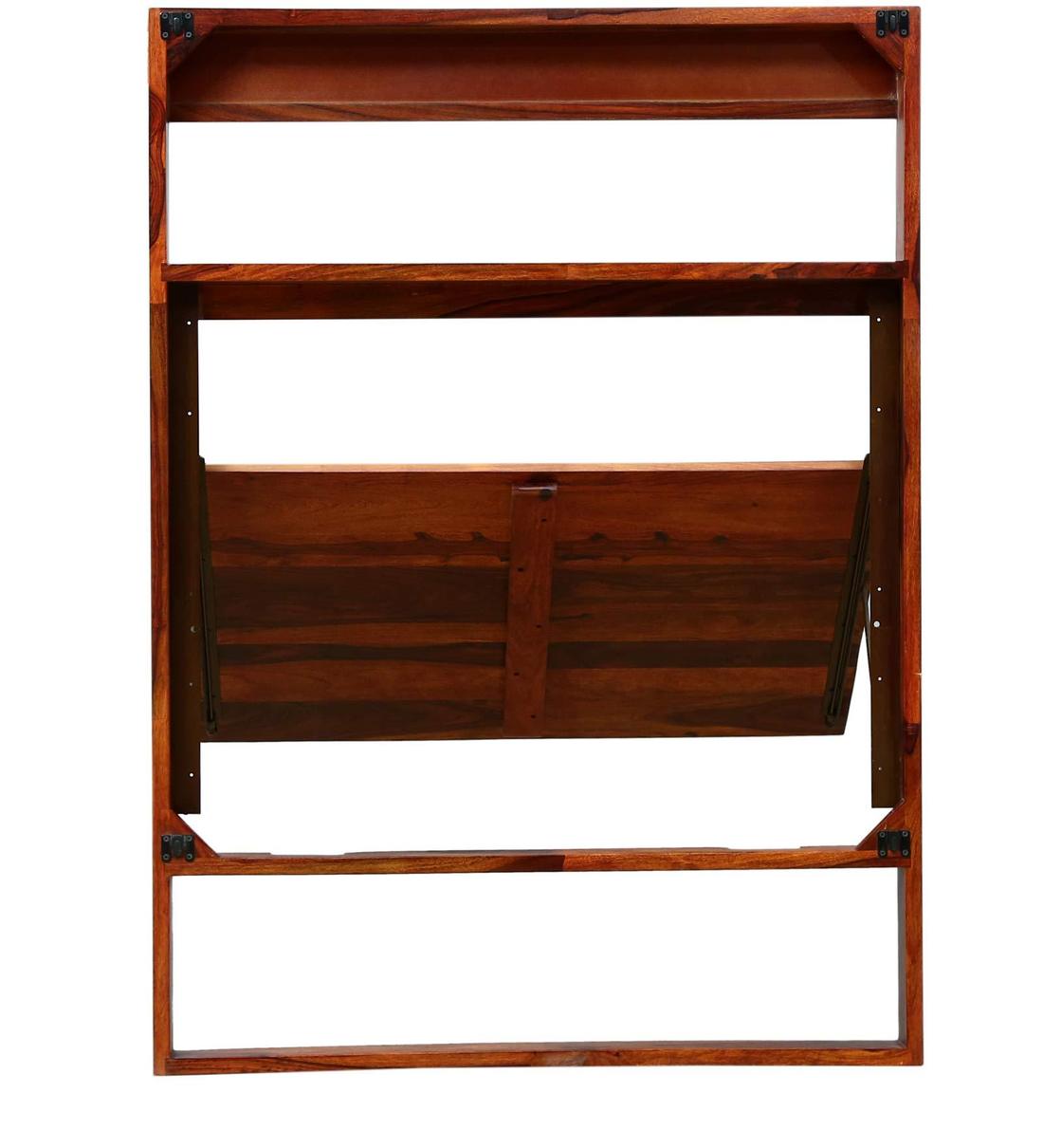 Buy Siramika Solid Wood Wall Mounted Foldable 4 Seater Dining Table In