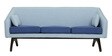 Tripoid 3 Seater Sofa in Light Grey & Blue Colour