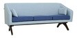 Tripoid 3 Seater Sofa in Light Grey & Blue Colour