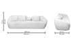 Sierra 3 Seater Sofa In White Color