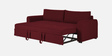 Sigma Fabric 3 Seater Convertible Sofa Cum Bed In Blood Maroon Colour
