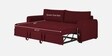 Sigma Fabric 3 Seater Convertible Sofa Cum Bed In Blood Maroon Colour