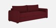 Sigma Fabric 3 Seater Convertible Sofa Cum Bed In Blood Maroon Colour