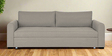 Sigma Fabric 3 Seater Convertible Sofa Cum Bed In Lit Grey Colour
