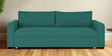 Sigma Fabric 3 Seater Convertible Sofa Cum Bed In Sea Green Colour