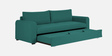 Sigma Fabric 3 Seater Convertible Sofa Cum Bed In Sea Green Colour