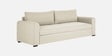 Sigma Fabric 3 Seater Sofa In Ivory Cream Colour