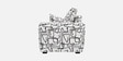 Orion Abstract Linear 2 Seater Upholstered Sofa In White And Black Colour