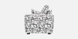  Orion Abstract Linear 3 Seater Upholstered Sofa In White And  Black Colour