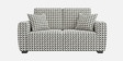  Orion Classic Houndstooth 2 Seater Upholstered Sofa In White And Black Colour