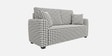  Orion Classic Houndstooth 2 Seater Upholstered Sofa In White And Black Colour
