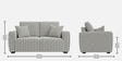  Orion Classic Houndstooth 2 Seater Upholstered Sofa In White And Black Colour