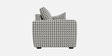  Orion Classic Houndstooth 3 Seater Upholstered Sofa In White And Black Colour