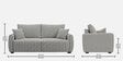  Orion Classic Houndstooth 3 Seater Upholstered Sofa In White And Black Colour