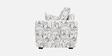   Modern Muse 2 Seater  Upholstered Sofa In White And Black Colour