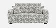  Orion Safari Sketch 2 Seater  Upholstered Sofa In White And Black Colour