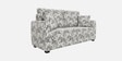  Orion Safari Sketch 2 Seater  Upholstered Sofa In White And Black Colour