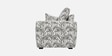  Orion Safari Sketch 3 Seater  Upholstered Sofa In White And Black Colour