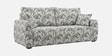  Orion Safari Sketch 3 Seater  Upholstered Sofa In White And Black Colour