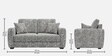  Orion Urban Maze 2 Seater Upholstered Sofa In White And Black Colour