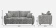  Orion Urban Maze 3 Seater  Upholstered Sofa In White And Black Colour