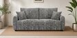  Orion Urban Maze 3 Seater  Upholstered Sofa In White And Black Colour