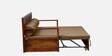 Siramika Sheesham Wood Pull Out Sofa Cum Bed In Honey Oak Finish