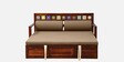 Siramika Sheesham Wood Pull Out Sofa Cum Bed In Honey Oak Finish