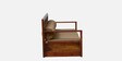 Siramika Sheesham Wood Pull Out Sofa Cum Bed In Honey Oak Finish