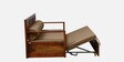 Siramika Sheesham Wood Pull Out Sofa Cum Bed In Honey Oak Finish