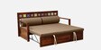 Siramika Sheesham Wood Pull Out Sofa Cum Bed In Honey Oak Finish