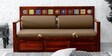 Siramika Sheesham Wood Pull Out Sofa Cum Bed In Honey Oak Finish