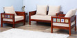 Siramika Sheesham Wood 2 Seater Sofa in Honey Oak finish