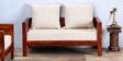 Siramika Sheesham Wood 2 Seater Sofa in Honey Oak finish