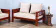 Siramika Sheesham Wood 2 Seater Sofa in Honey Oak finish