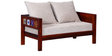 Siramika Sheesham Wood 2 Seater Sofa in Honey Oak finish