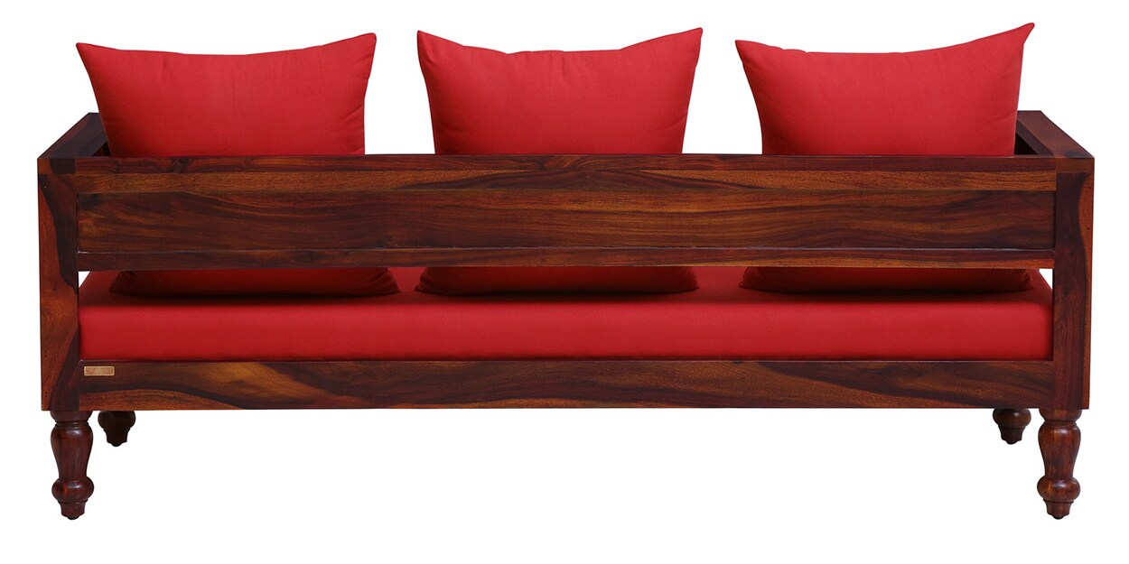 Buy Siramika Solid Wood 3 Seater Sofa In Honey Oak Finish By Mudramark