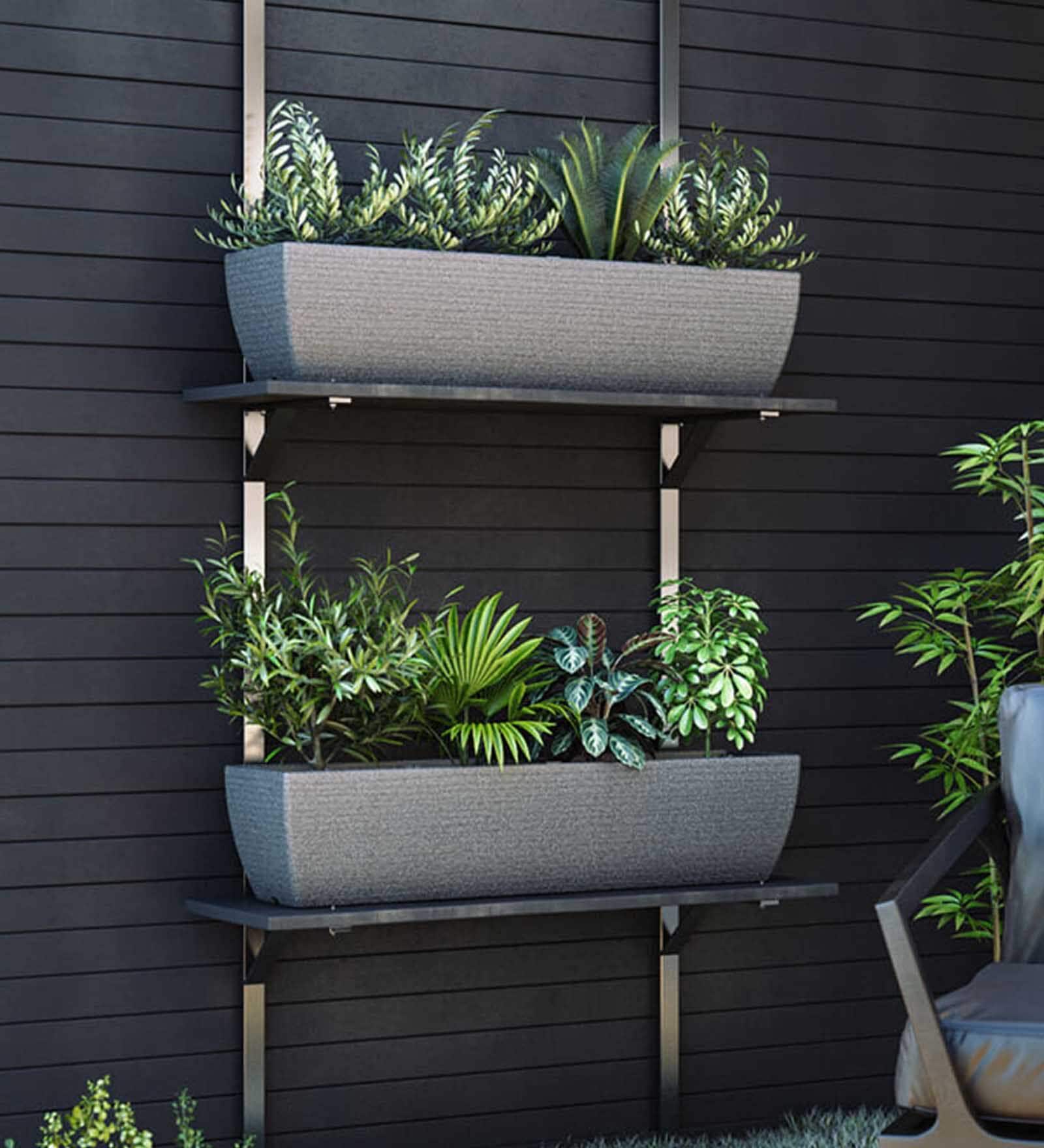 Sicilian Grey Polymer Fabi Planter