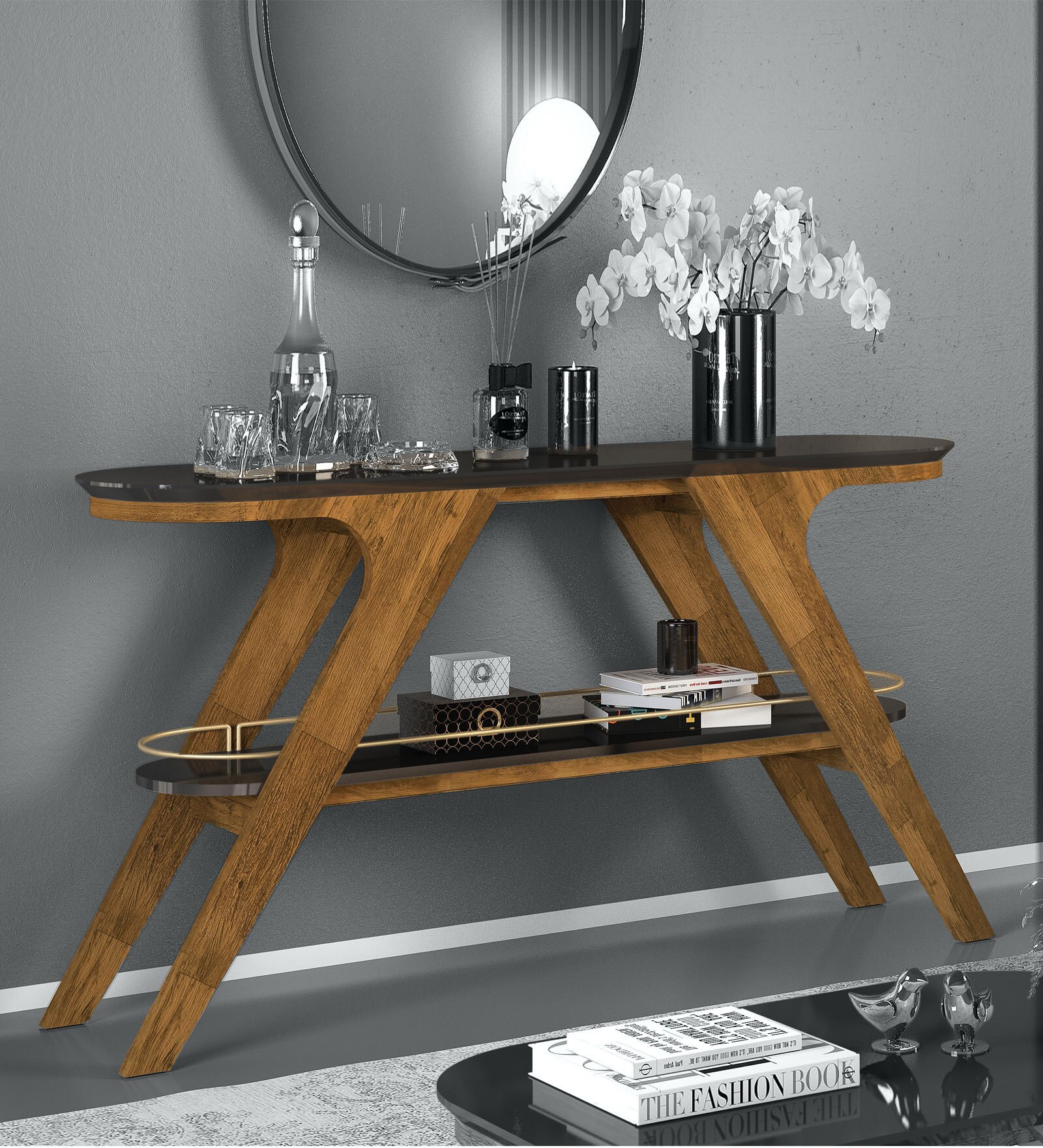 Doris Console Table in Oak Nobel Finish