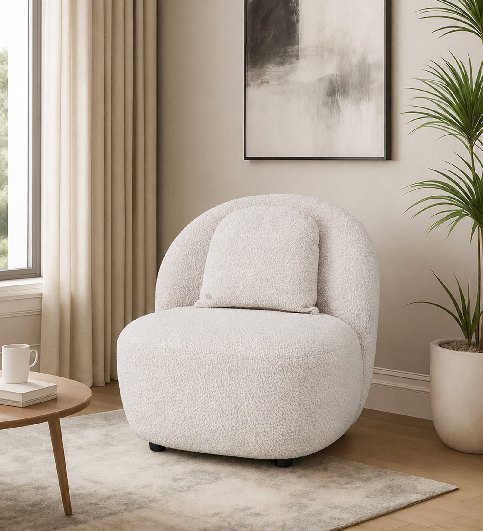 Sierra 1 Seater Sofa In White Color