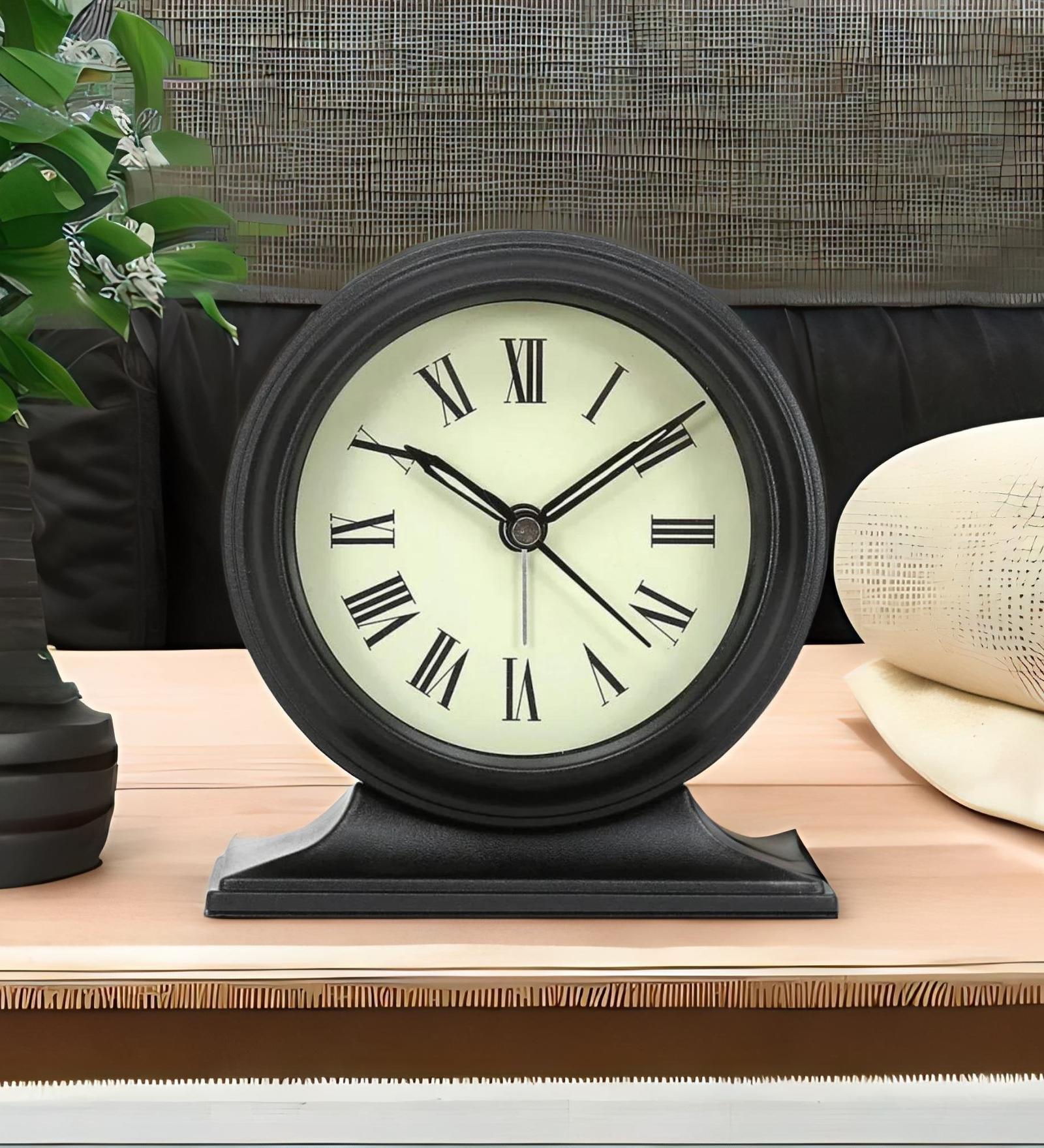 Sigma Black Plastic Table Clock