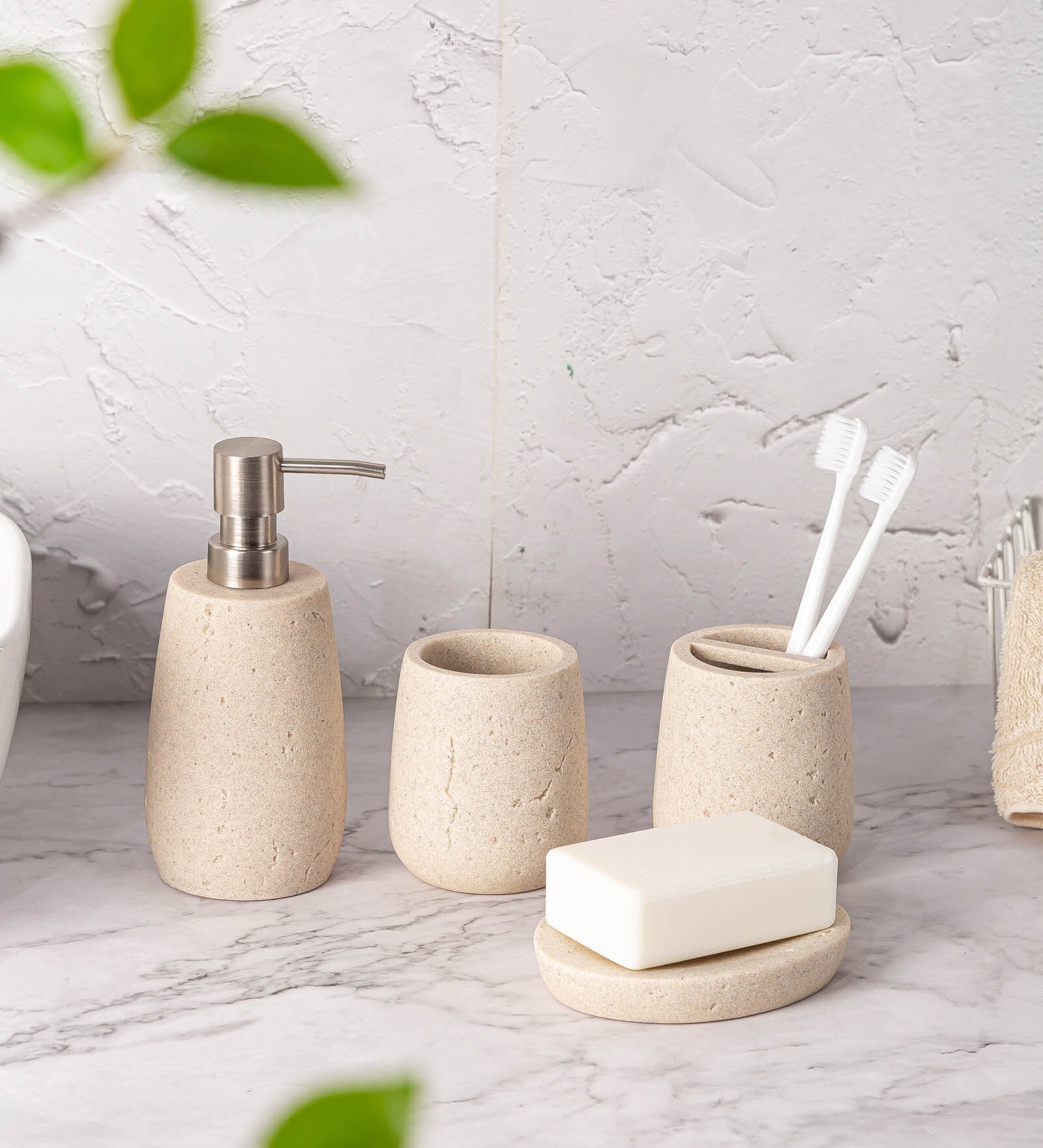 Sand Signature 4-Piece Bathroom Organizer Set