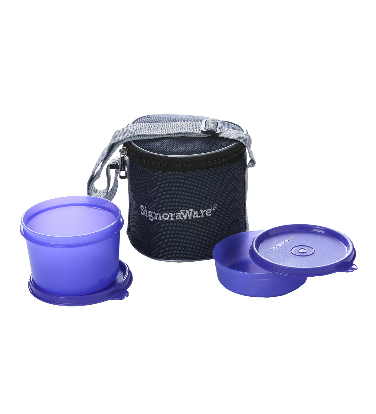 Signoraware Violet Plastic Small Lunch Box with Bag