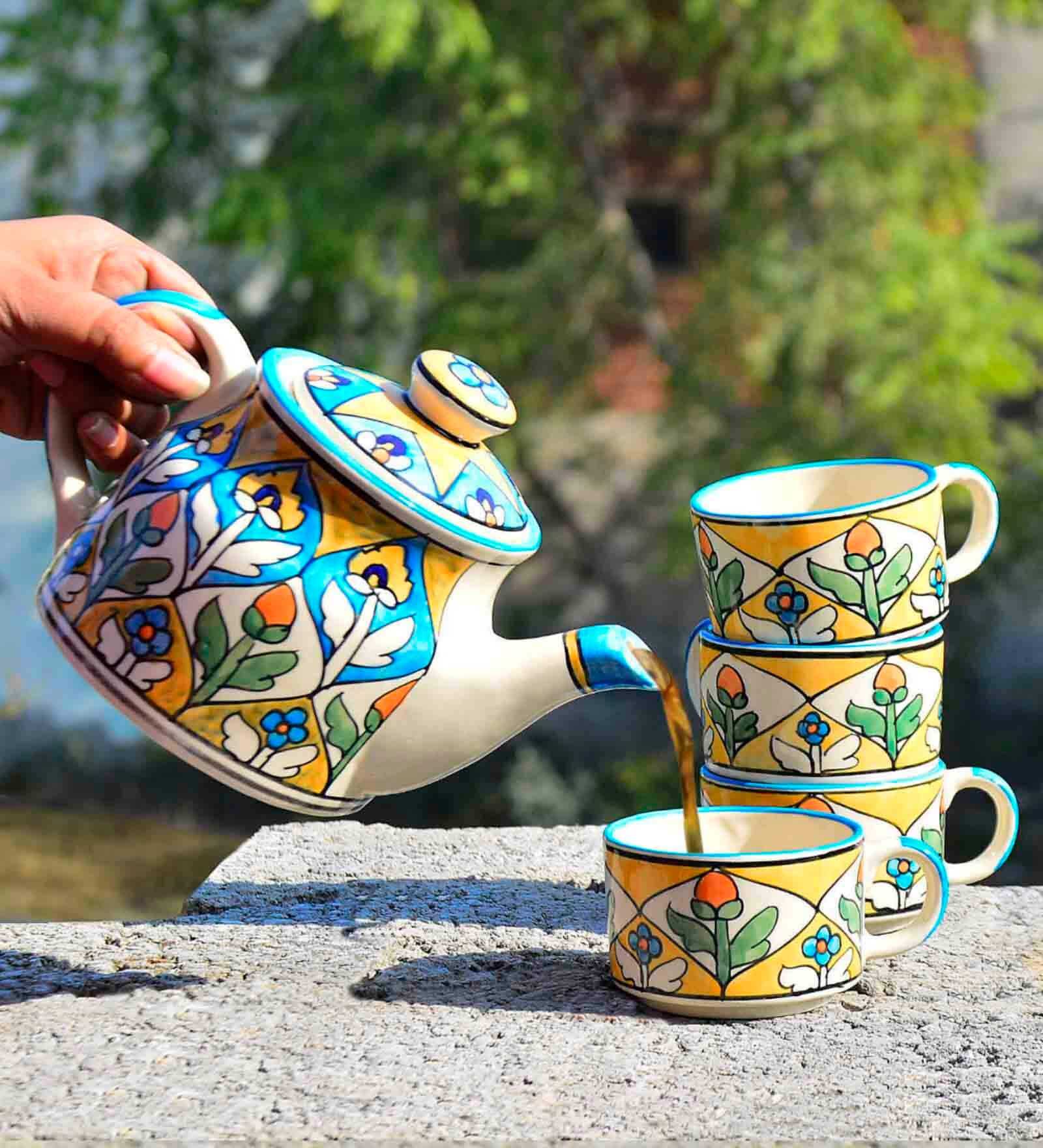 Silas Multicolour Ceramic (Set of 5) Teaware Set
