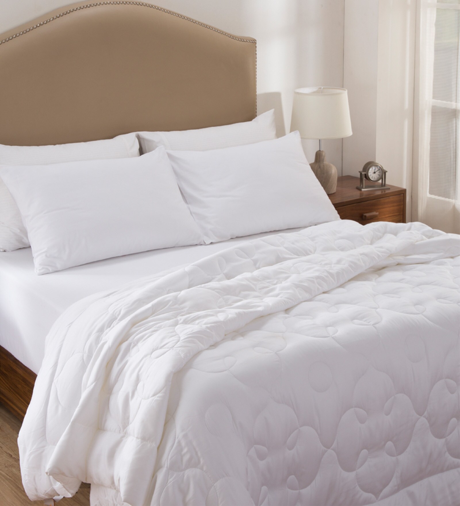 White 100% Cotton 250 AC Room Double Bed Duvet Insert