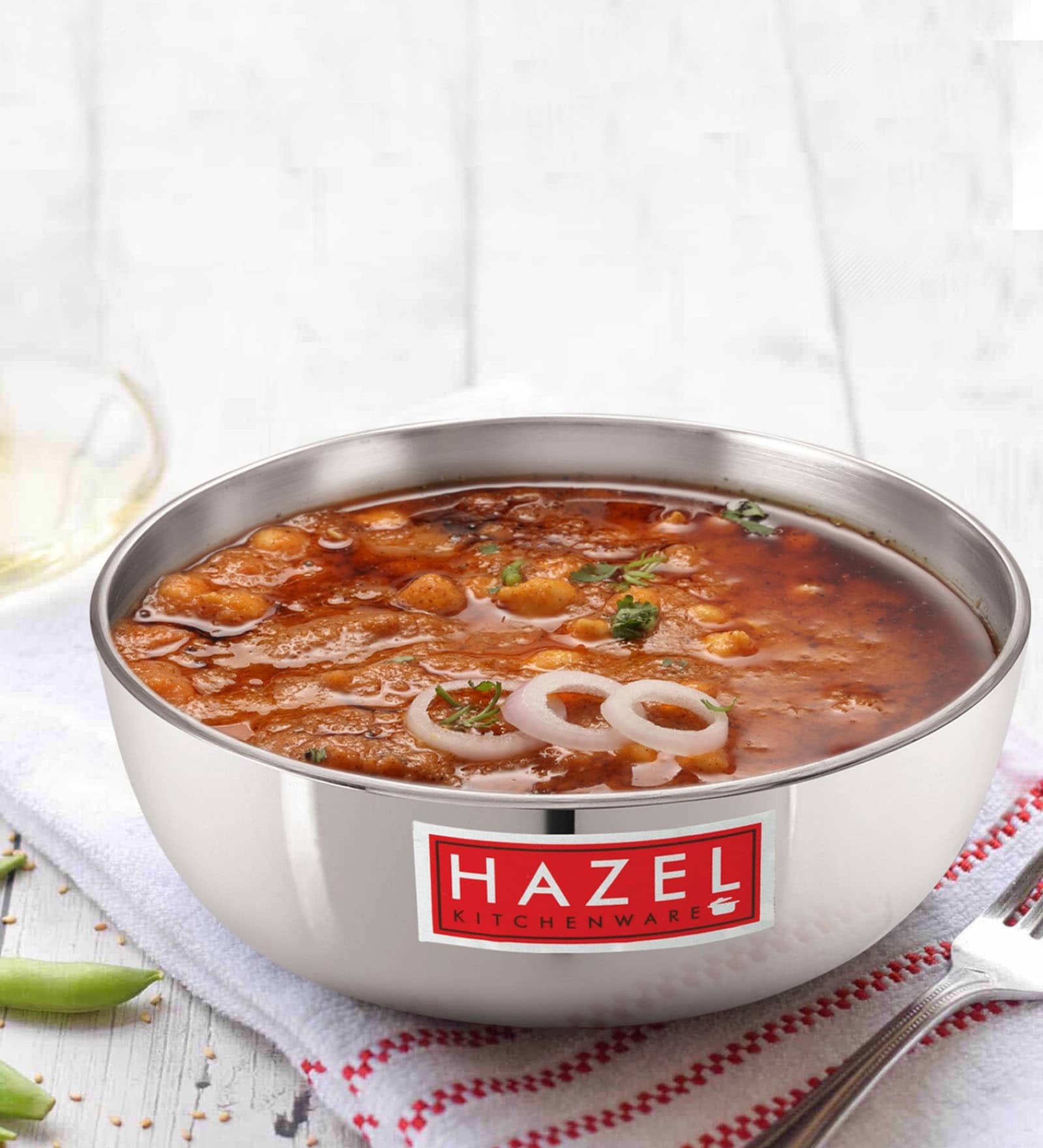 Umbra 700ml Induction Friendly Silver Aluminium Kadhai with Lid