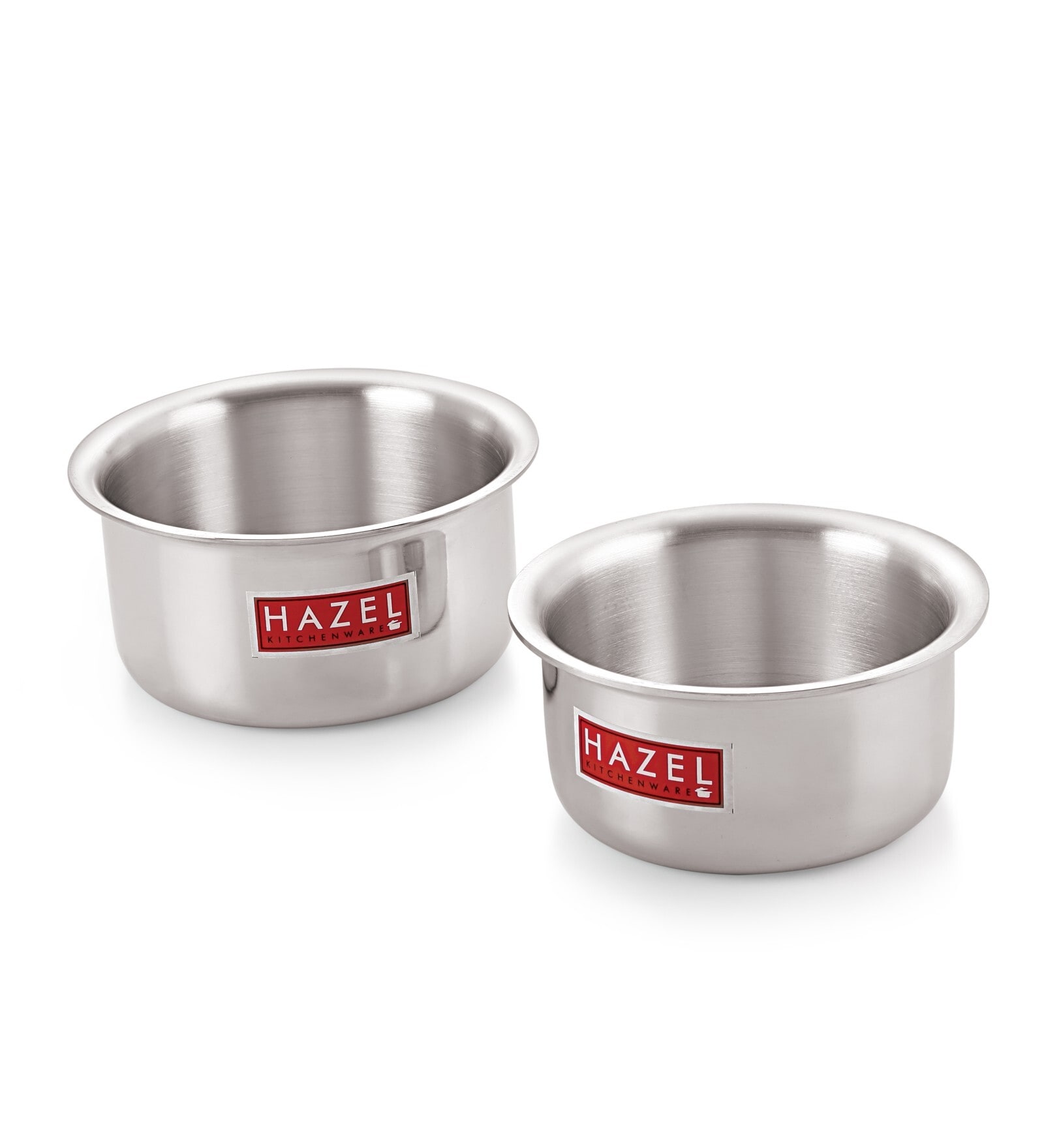 Lucca Induction Friendly Silver Aluminium (Set of 2) Cooking Pot
