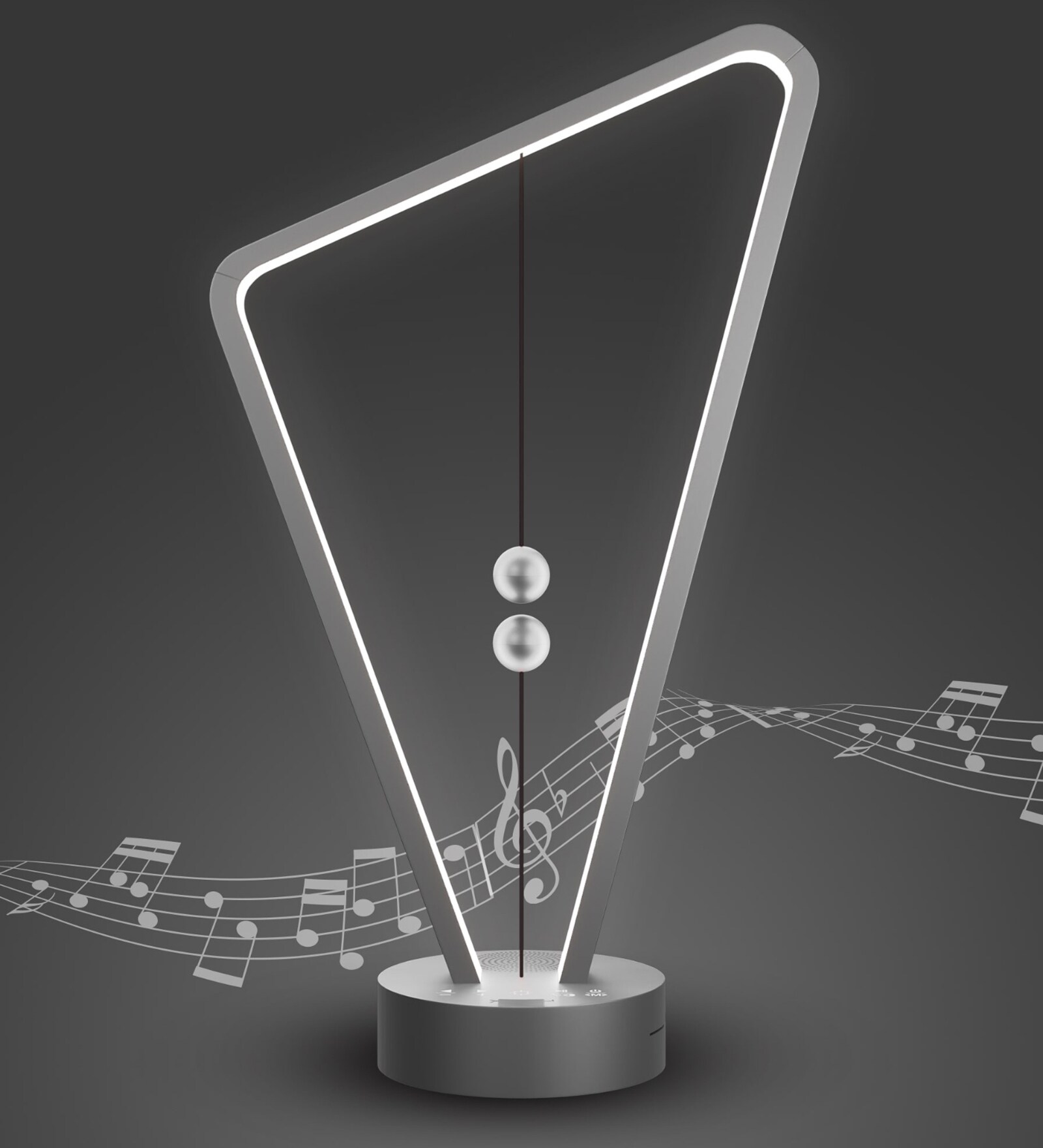 Charlotte Silver Plastic LED Lamps