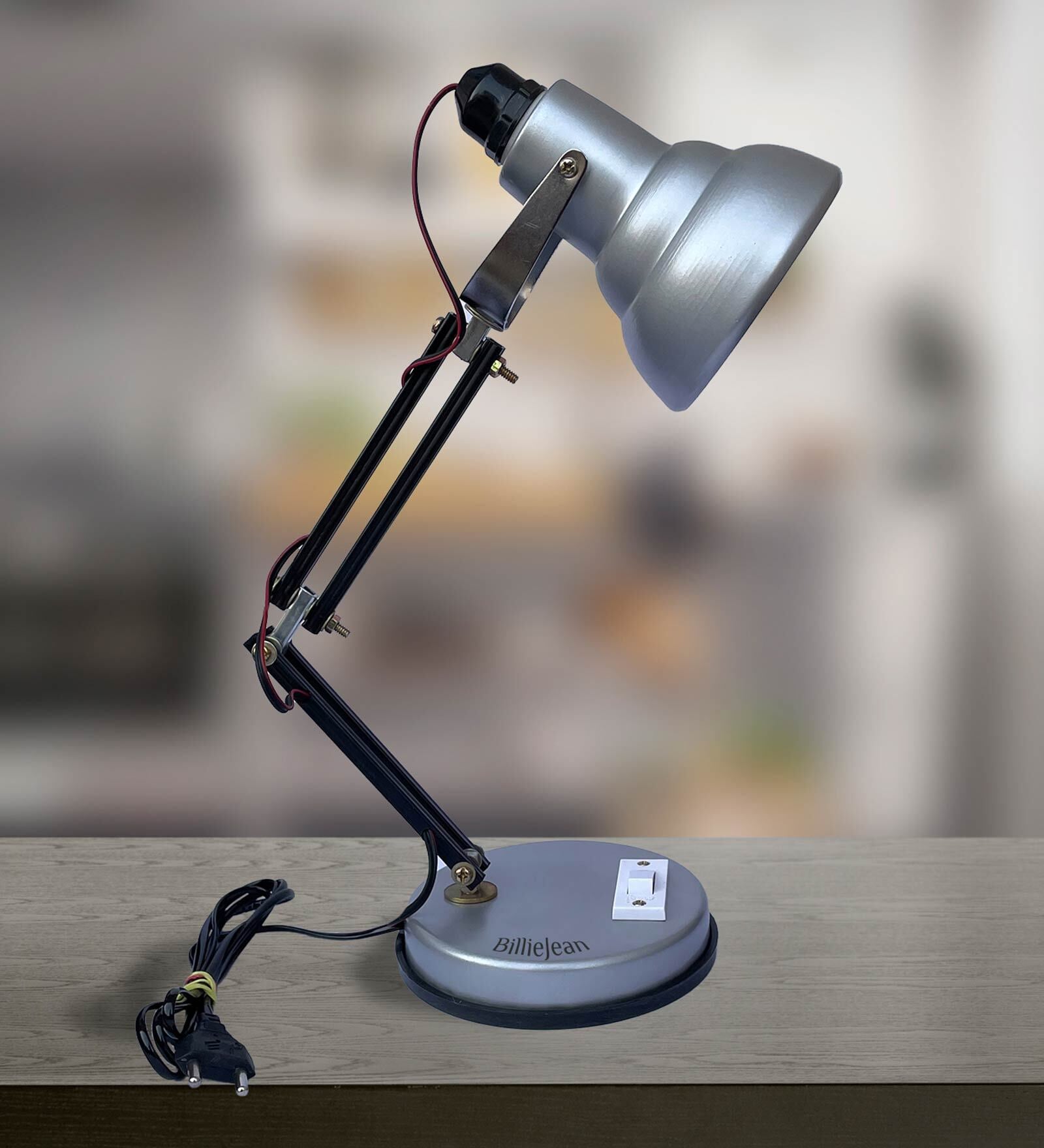 Royal Silver Adjustable Study Lamp With Aluminium Base
